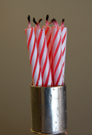 Nickel ring with birthday candles